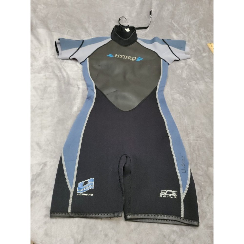 Camaro Wet Suit Adult Medium‎ Hydro Blue Gray Neoprene Surf Beach L.L. Bean Zip